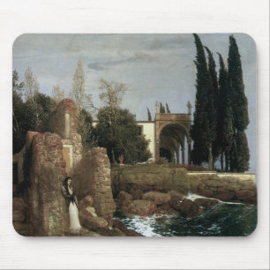 Villa am Meer by Arnold Bocklin, Symbolische Kunst Mousepad