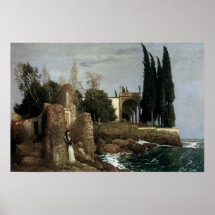 Villa am Meer by Arnold Bocklin, Symbolische Kunst Poster