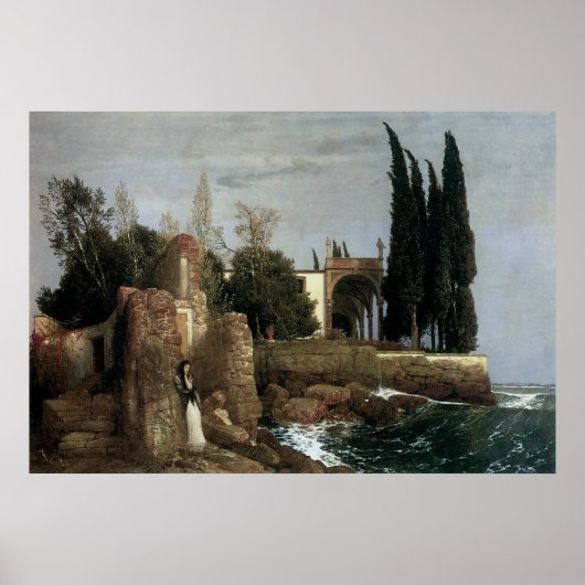 Villa am Meer by Arnold Bocklin, Symbolische Kunst Poster (Vorne)
