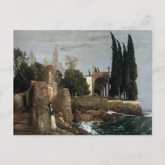 Villa am Meer by Arnold Bocklin, Symbolische Kunst Postkarte (Vorderseite)