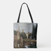 Villa am Meer by Arnold Bocklin, Symbolische Kunst Tasche (Rückseite)