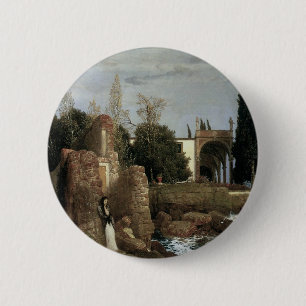 Villa am Meer von Arnold Böcklin, Symbolismus Kuns Button