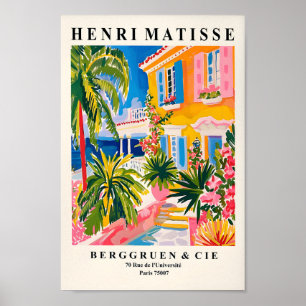 Villa Architecture Print, ästhetisches Matisse Pos Poster
