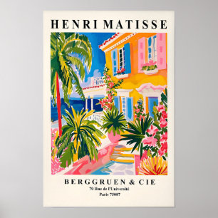 Villa-Architektur-Druck, Ästhetisches Matisse-Post Poster