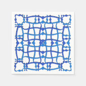 Villa aus blauem Party Serviette (Vorderseite)