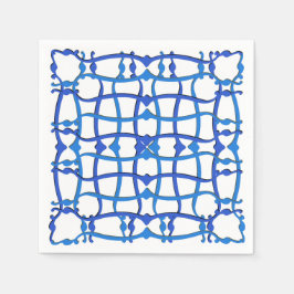 Villa aus blauem Party Serviette