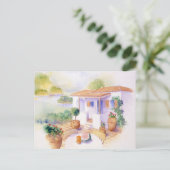 Villa aus dem Mittelalter Postkarte (Stehend Vorderseite)