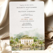 Villa Balbiano Como Italien Hochzeit Einladung