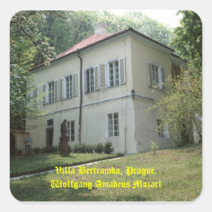 Villa Bertramka-Mozart-Prag Quadratischer Aufkleber