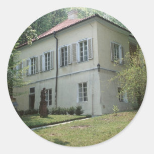 Villa Bertramka-Mozart-Prag Runder Aufkleber