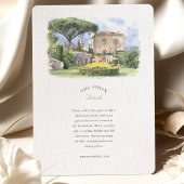 Villa Cimbrone Amalfi Coast Watercolor Wedding Einladung