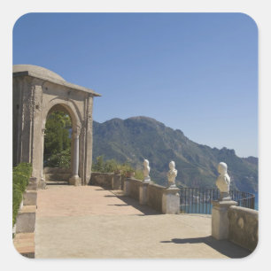 Villa Cimbrone, Ravello, Kampanien, Italien Quadratischer Aufkleber