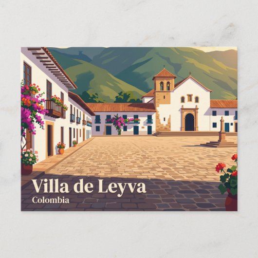 Villa de Leyva, Boyacá, Kolumbien Postkarte (Vorderseite)