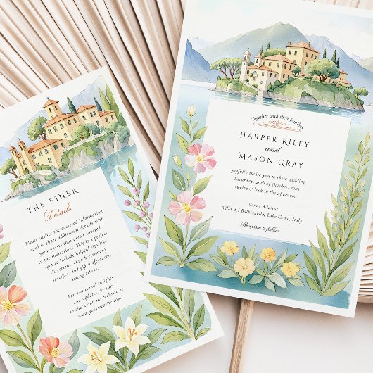 Villa dei Balbianello Einladung