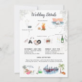 Villa dei Cedri | Illustriertes Hochzeitstag Einladung (Rückseite)