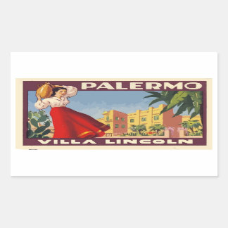 Villa Lincoln (Palermo - Italy) Rechteckiger Aufkleber