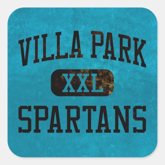 Villa Park Spartans Athletics Quadratischer Aufkleber (Vorderseite)