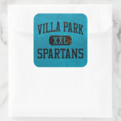 Villa Park Spartans Athletics Quadratischer Aufkleber (Tasche)