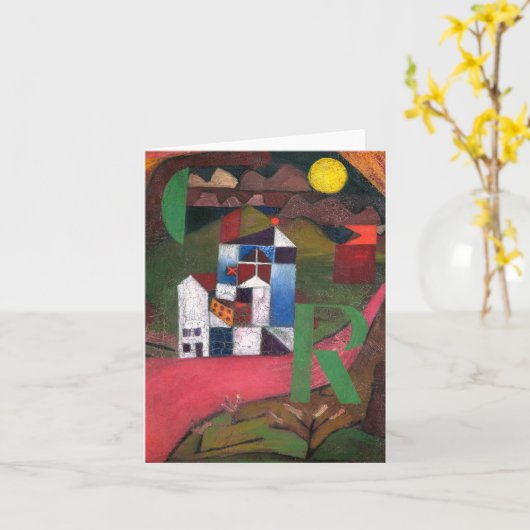 Villa R (1919) Gemälde von Paul Klee Karte (Gelbe Blume)