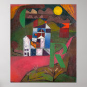Villa R von Paul Klee, Abstrakte Kunst Poster (Vorne)