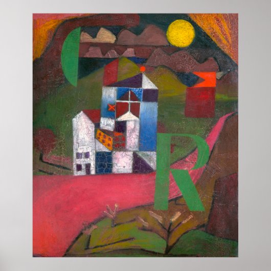 Villa R von Paul Klee, Abstrakte Kunst Poster (Vorne)