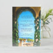 Villa Saroli Hochzeit in Urlaubsort Einladung (Stehend Vorderseite)