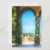 Villa Saroli Hochzeit in Urlaubsort Einladung (Rückseite)