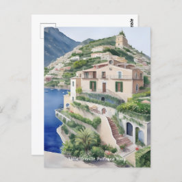 Villa Treville Positano Italien Exklusive Kunst Postkarte