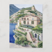 Villa Treville Positano Italien Exklusive Kunst Postkarte (Vorderseite)