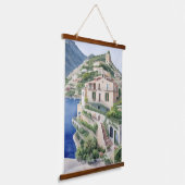 Villa Treville Positano Italien Exklusive Kunst Wandteppich Mit Holzrahmen (Gewinkelt)