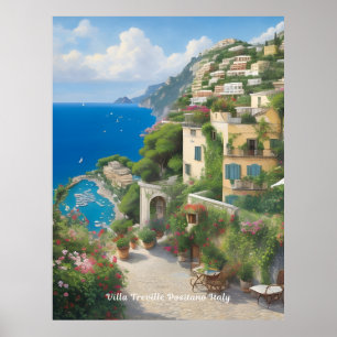 Villa Treville Positano Italien Poster