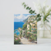 Villa Treville Positano Italien Postkarte (Stehend Vorderseite)