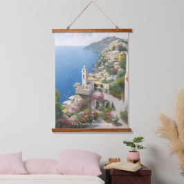 Villa Treville Positano Italien Wandteppich Mit Holzrahmen