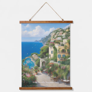 Villa Treville Positano Italien Wandteppich Mit Holzrahmen