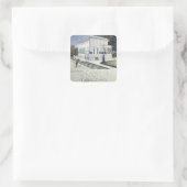 Villa Wagner, Wien Quadratischer Aufkleber (Tasche)