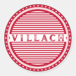 Villach City Pride Emblem – Austria Identity Runder Aufkleber