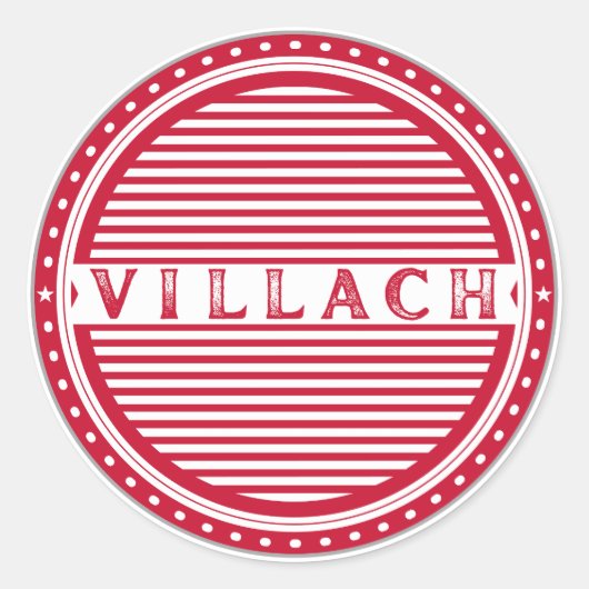 Villach City Pride Emblem – Austria Identity Runder Aufkleber (Vorderseite)