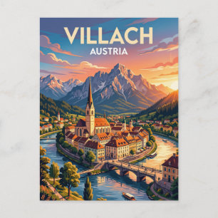 Villach Österreich Postkarte