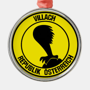 Villach Round Emblem Ornament Aus Metall