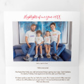 Village 5 Foto Year Review Christmas Newsletter Dreifach Gefaltete Urlaubskarte (Innen Erste Seite)