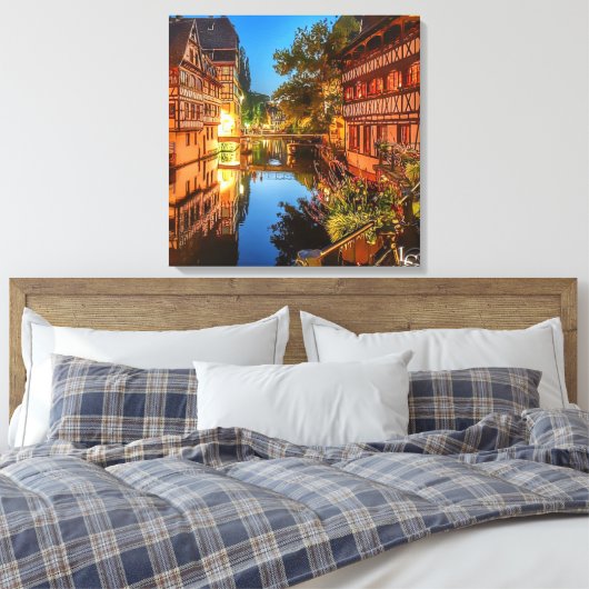 Village Abend Leinwanddruck (Insitu (Schlafzimmer))