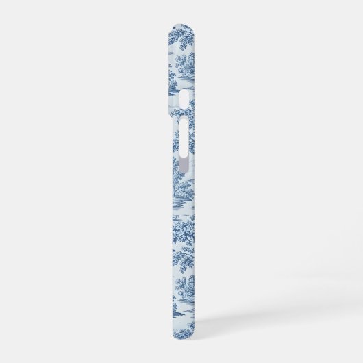 Village Blue Toile iPhone 16 Hülle (Linke Seite)