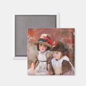 Village Children, berühmte Kunstwerke, Magnet (Vorderseite/Rückseite)