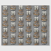 Village Christmas Snow Globe Geschenkpapier (Flach)