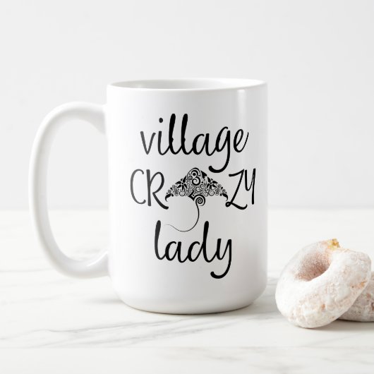 Village Crazy Lady mit Stingray Kaffeetasse (Mit Donut)