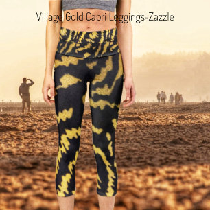 Village Gold Capri Leggings