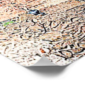 Village House Landschaft Landschaft Natur Wasserfa Poster (Ecke)