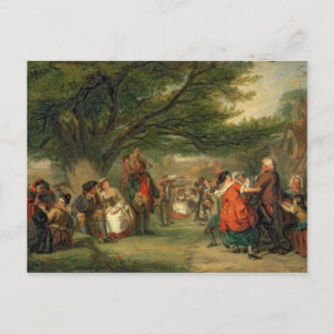 Village Merrymaking Feiertagspostkarte