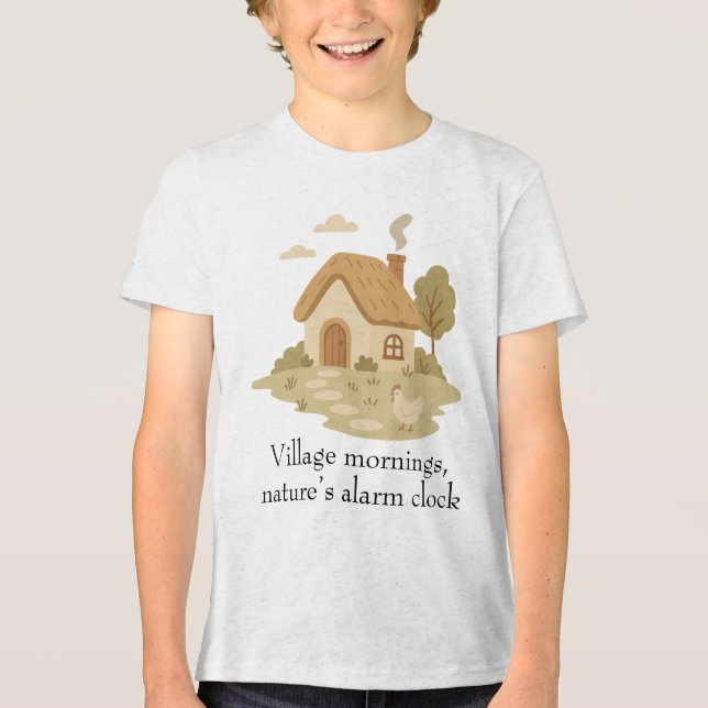 Village Morning Tri-Blend Shirt (Vorderseite)