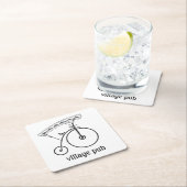 Village Pub Rechteckiger Pappuntersetzer (Vor Ort)